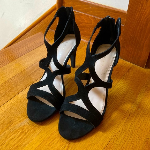 Black Kelly & Katie Strappy Heels Size 8 - Picture 2 of 5